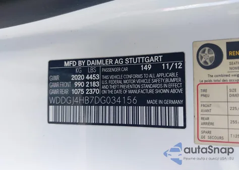 2013 Mercedes-Benz C 250 from USA, damaged, VIN WDDGJ4HB7DG034156